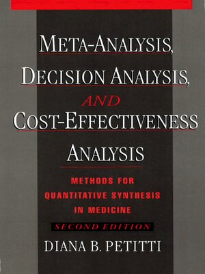 cover image of Meta-Analysis, Decision Analysis, and Cost-Effectiveness Analysis